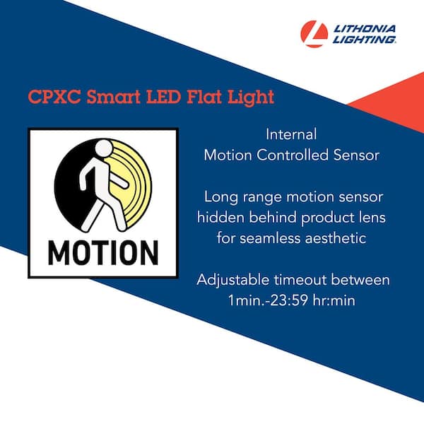 Lithonia Lighting 2 ft. x 4 ft. Smart Adjustable Lumen Integrated LED Tunable White Troffer Light with hidden motion sensor