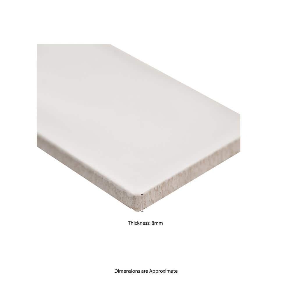 Whisper White Glossy 3x6 Ceramic Subway Tile