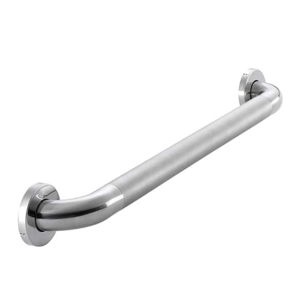 Glacier Bay 24 in. L x 3.1 in. ADA Compliant Grab Bar in Polished Stainless Steel