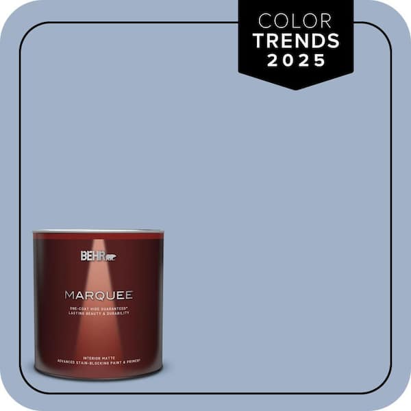 BEHR MARQUEE 1 qt. #S530-3 Aerial View One-Coat Hide Matte Interior Paint & Primer