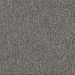 Hampton - Moonrock - Gray Commercial/Residential 24 x 24 in. Glue-Down Carpet Tile Square (80 sq. ft.)