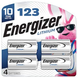 123 Lithium Batteries (4-Pack), 3V Photo Batteries