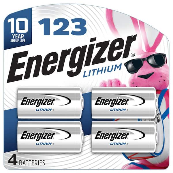 Energizer 123 Lithium Batteries (4-Pack), 3V Photo Batteries
