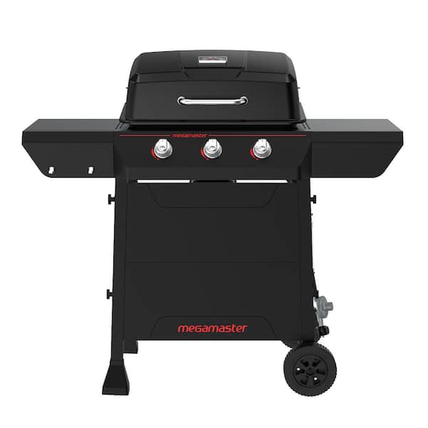 Large Propane Gas Grill 3-Burner with Grill Mats and Accessories