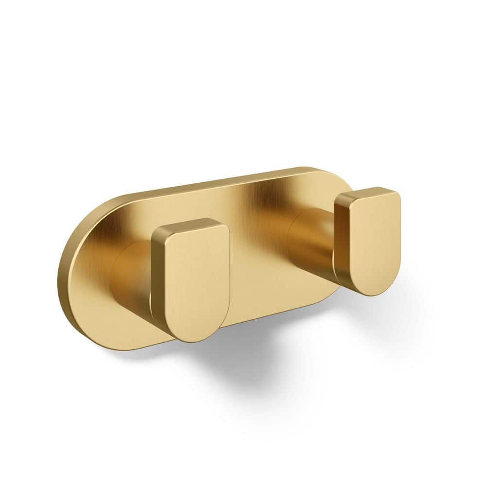 Composed Double Robe J-Hook in Vibrant Brushed Moderne Brass price history on PriceWatchPro