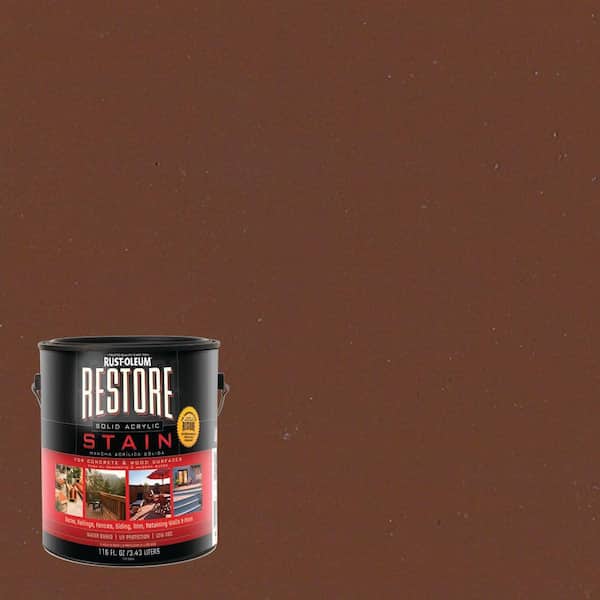 Rust-Oleum Restore 1 gal. Solid Acrylic Water Based Russet Exterior Stain
