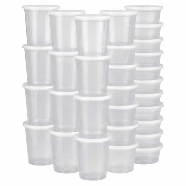 60 Set Leak-Proof BPA Free Deli Food Storage Containers with Lids, Freezer Microwave Dishwasher Safe Plastic