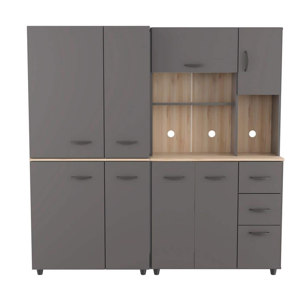 Proforte 2-Piece Garage Storage System in Dark Gray and Maple (66.5 in. W x 66.1 in. H x 15.4 in. D) price history on PriceWatchPro