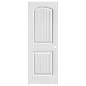 28 in. x 80 in. 2 Panel Right-Handed Primed Composite Solid Core Single Prehung Interior Door 4-9/16 in. Flat Jamb