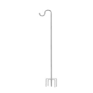 94 in. Stainless Steel Shepherds Hook for Outdoor, Heavy-Duty Poles to Hang Outdoor Lights