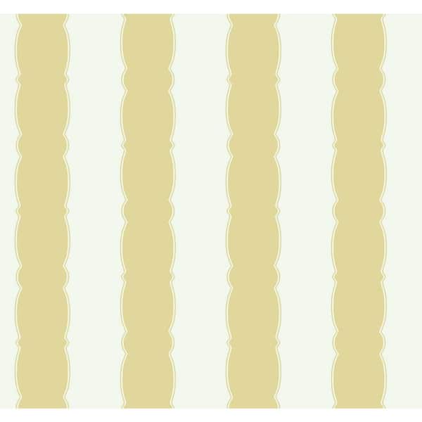 GRANDMILLENNIAL 60.75 sq. ft. Scalloped Stripe Wallpaper