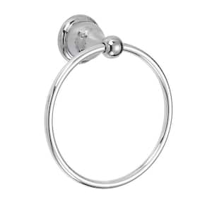 Ivie Wall Mounted Single Post Towel Ring in Chrome Finish