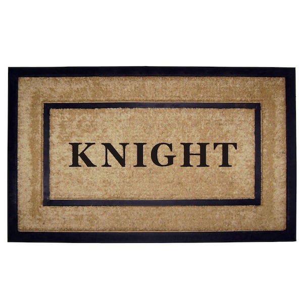 Heavy Duty Brown 22 in. x 36 in. Rubber Coir Single Picture Frame Monogrammed B Indoor Outdoor Door Mat