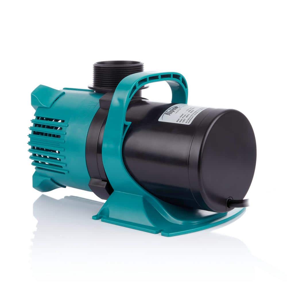 Teal and Black 5600 GPH Electric Pond Pump with Mesh Bag