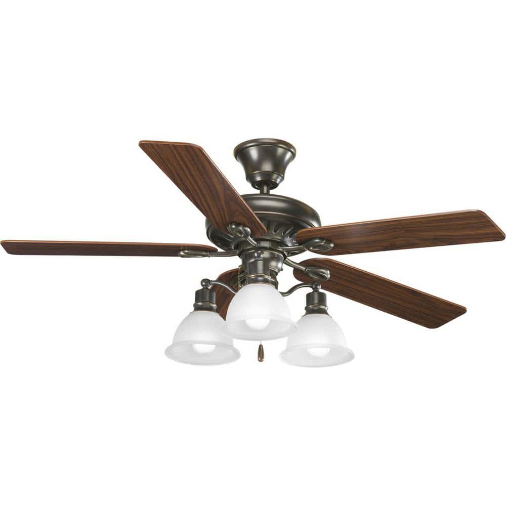 Antique Bronze 52" Ceiling Fan with Reversible Blades