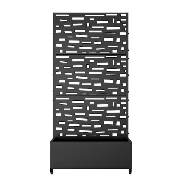 Dovelina Large 35 in. x 72 in. Black Metal Raised Garden Bed Planter