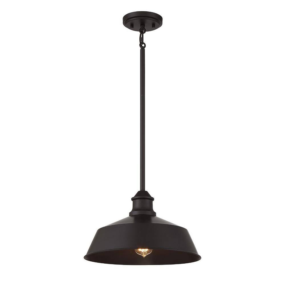 Grady Oil Rubbed Bronze 1-Light Pendant with Metal Shade