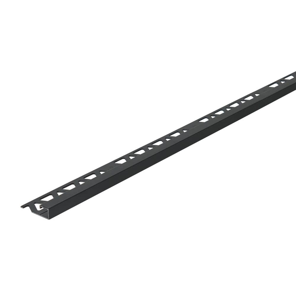Matte Black Powder Coated 1.38 in. W x 96 in. L Aluminum 3/8 in. Bullnose-Square Trim price history on PriceWatchPro