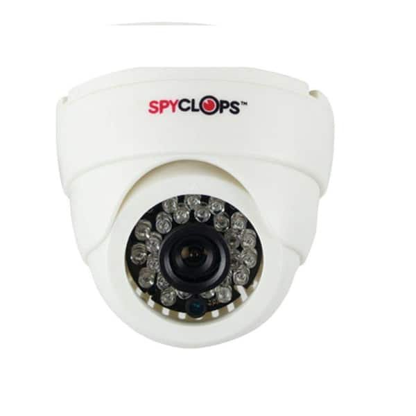 SPYCLOPS Wired 700TVL Indoor CCD Plastic Mini Dome Camera - White