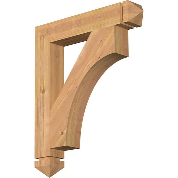 Ekena Millwork 3.5 in. x 26 in. x 22 in. Western Red Cedar Westlake Arts and Crafts Smooth Bracket
