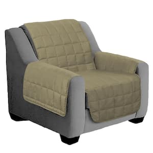 Tan Suede One-Piece Relaxed Fit Chair Furniture Protector