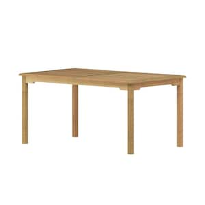 Amazonia Brown Rectangle Wood Outdoor Dining Table