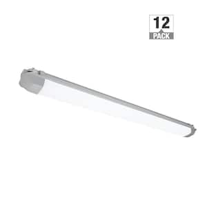 4 ft. 64-Watt Equivalent Vapor Tight Integrated LED Strip Light Fixture 4500 Lumens 120-277V Adjustable CCT (12-Pack)