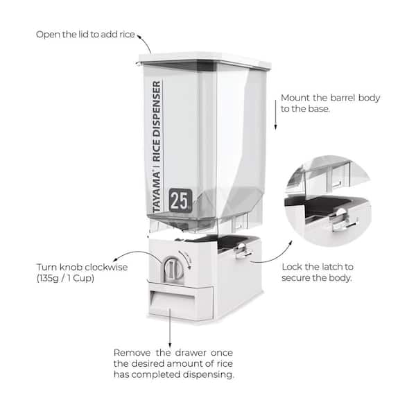 5 Litre Rice Dispenser – House and Label