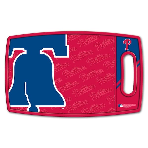MLB Philadelphia Phillies Logo Series Cutting Board 9 in. x 0.5 in. - Rectangle- Manufactured Wood and Polypropylene