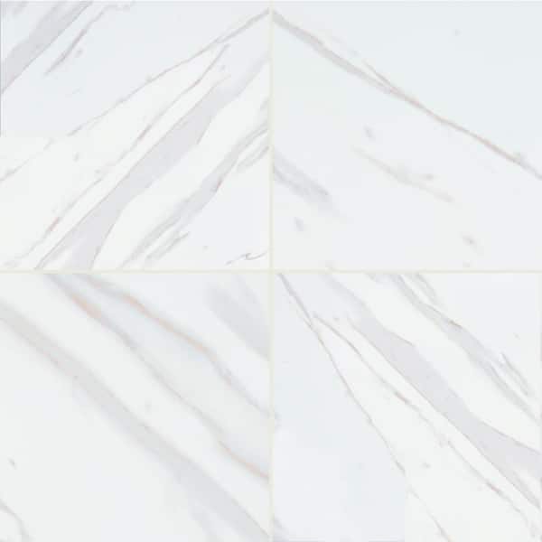 MSI Take Home Tile Sample - Calacatta 4 in. x 4 in. Matte Porcelain Floor and Wall Tile