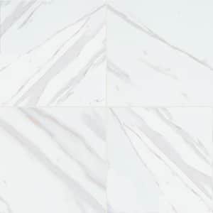 Pietra Calacatta 24 in. x 24 in. Matte Porcelain Marble Look Floor and Wall Tile (16 sq. ft./Case)