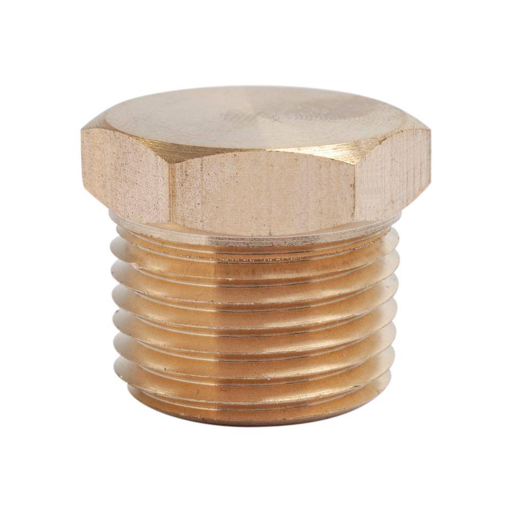 LTWFITTING 1/2 in. MIP Brass Pipe Hex Head Plug Fitting (10-Pack