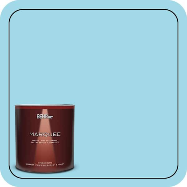 BEHR MARQUEE 1 qt. #520A-3 Nevada Sky Matte Interior Paint & Primer