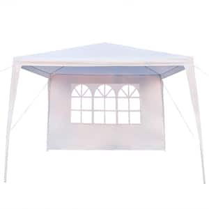 10 ft. x 10 ft. White Patio Party Wedding Tent Canopy Heavy-Duty Gazebo