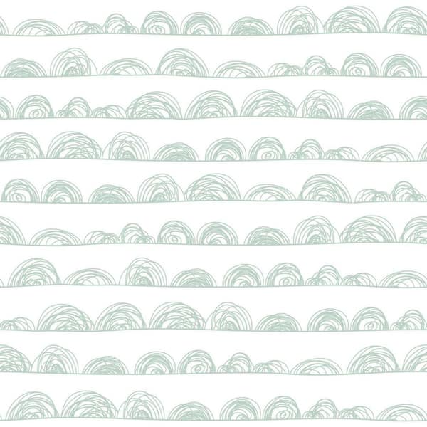 RoomMates 28.18 sq. ft. Doodle Scallop Peel and Stick Wallpaper