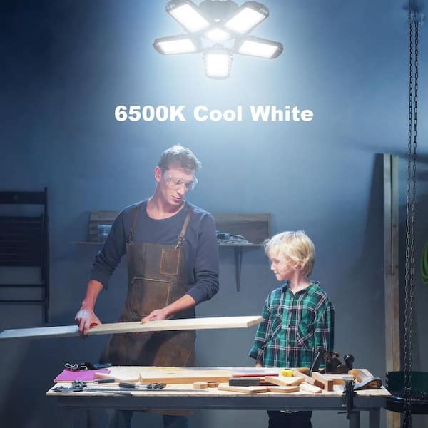 Lukyamzn 400-Watt Equivalent 6500K Cool Daylight White LED Garage