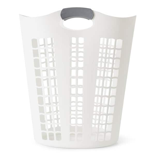 Unbranded Easy Carry Flex 87 l White Plastic Dirty Clothes Laundry Hamper