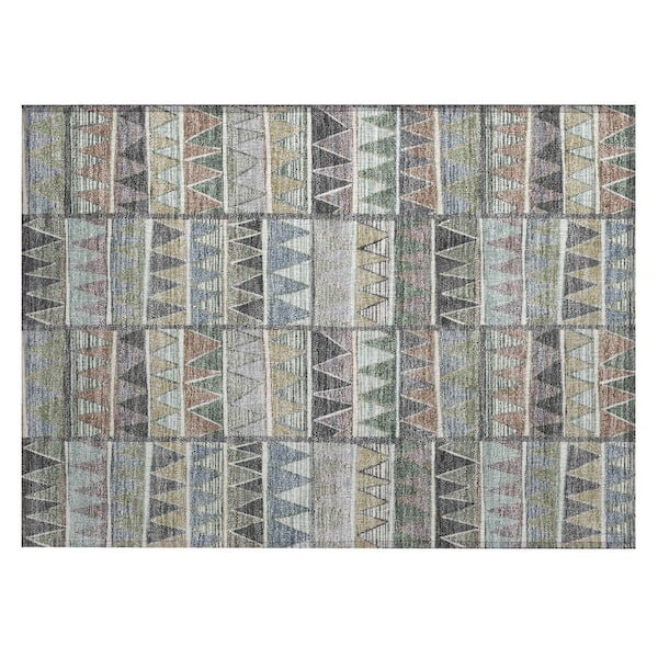 Addison Rugs Chantille Machine Washable Indoor/Outdoor Abstract ACN2205 Gray 1 ft. 8 in. x 2 ft. 6 in. Accent Rug