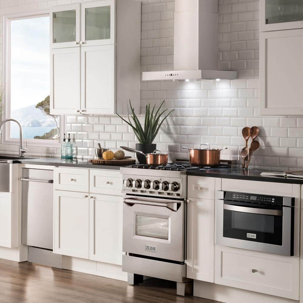24" Stainless Steel Convertible Wall Mount Range Hood