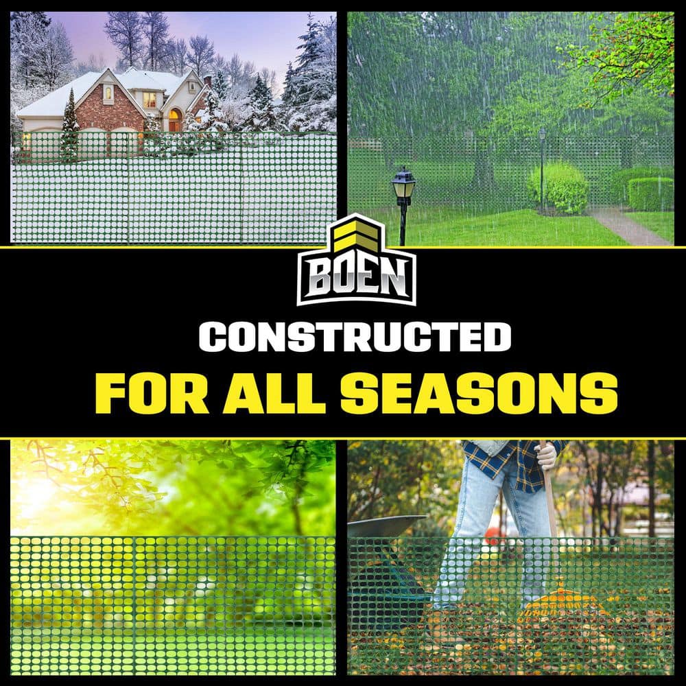 Green 4' x 100' Flexible Safety Snow Fence