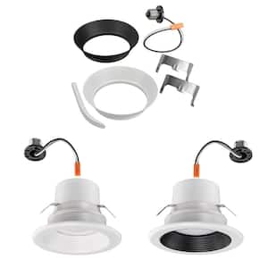 4 in. Title 20 Adjustable CCT 30 Lighting Options Integrated LED Recessed Light Trim New Construction Remodel Kitchen
