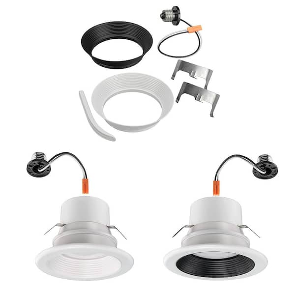 4 in. 30 Lighting Options Title 20 Integrated LED Recessed Light Trim Adjustable CCT New Construction Remodel Indoor