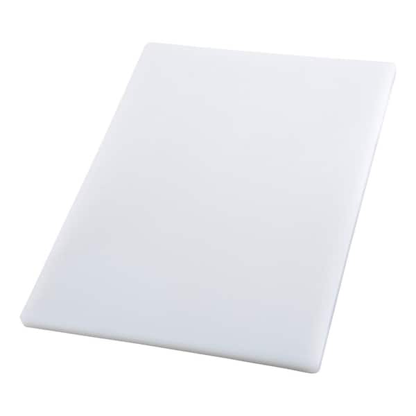 Winco 12 in. x 18 in. x 3/4 in., White Cutting Board