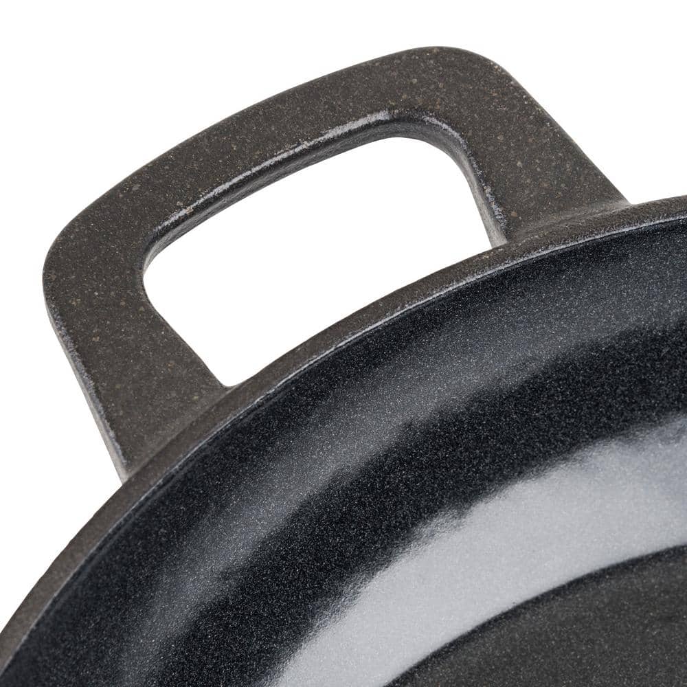 Black Enameled Cast Iron Multi-Use Chef's Pan