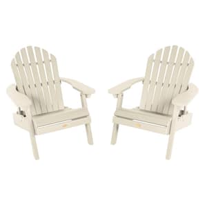 Hamilton Whitewash Folding and Reclining Plastic Adirondack Chair (2-Pack)