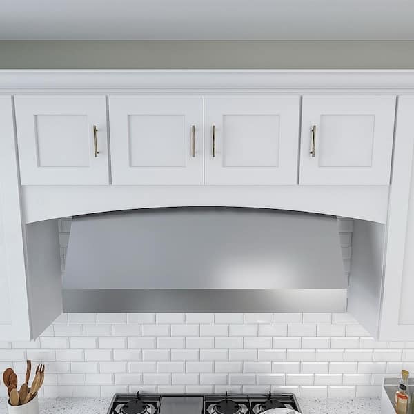 60 in. W x 6 in. H x 0.75 in. D in White Shaker Valance
