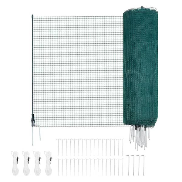 Temporary Fence with Posts, 164 ft. L x 36 in. H Green plastic Temporary Garden Fencing with Guy Ropes 2025 update
