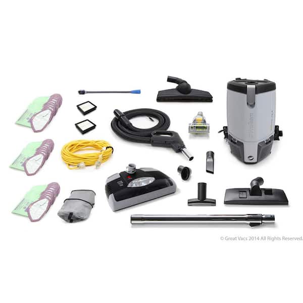 ProTeam Fully Loaded More Powerful ProVac FS6 6 Qt. Commercial Backpack Vacuum Cleaner with Electric Power Head