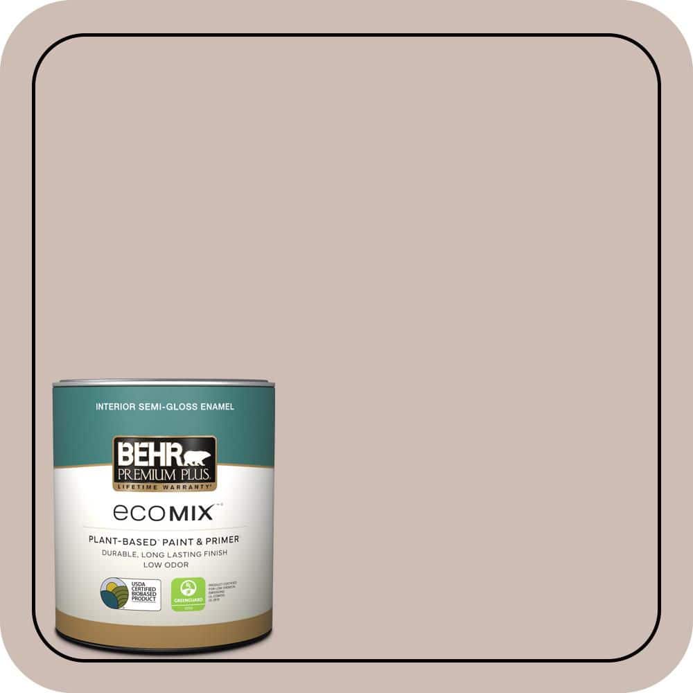 1 qt. #N150-2 Smokey Pink Semi-Gloss Enamel EcoMix Plant-Based Interior Paint & Primer price history on PriceWatchPro