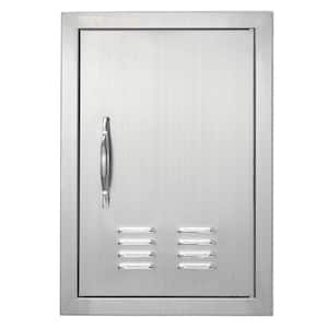 Single Outdoor Kitchen Door 14 in. W x 20 in. H BBQ Access Door Stainless Steel Flush Mount Door Wall Vertical Door